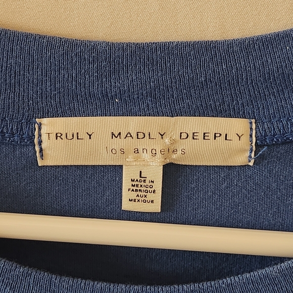 Truly Madly Deeply Blue Short Sleeve Crop Top - Picture 3 of 11